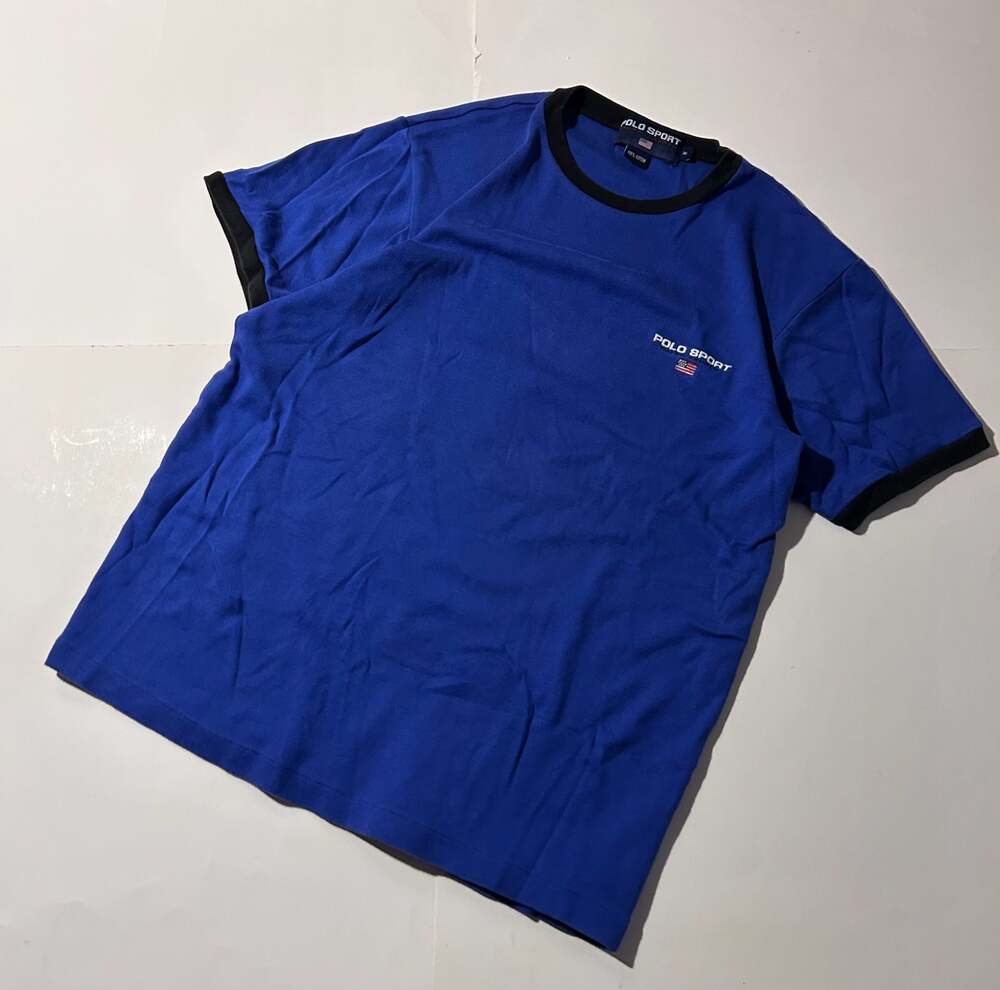 Vintage Polo Sport Ralph Lauren Embroidered Logo Ringer T-Shirt